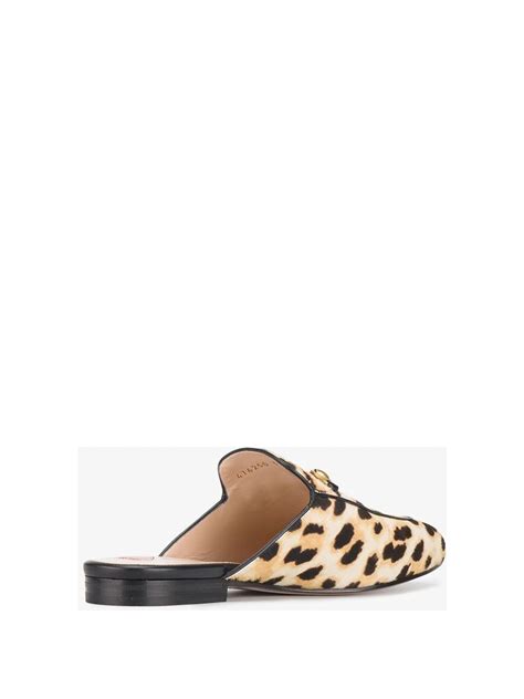 gucci leopard mules